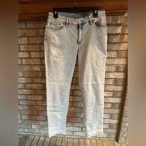 INC Denim Lightwash Jeans Size 12/31 Mid Rise Straight 1% Spandex